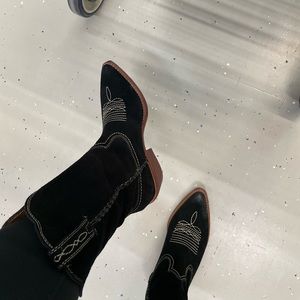 Patricia Nash Womens Bergamo Leather Pointed Toe Mid-Calf Cowboy Boots